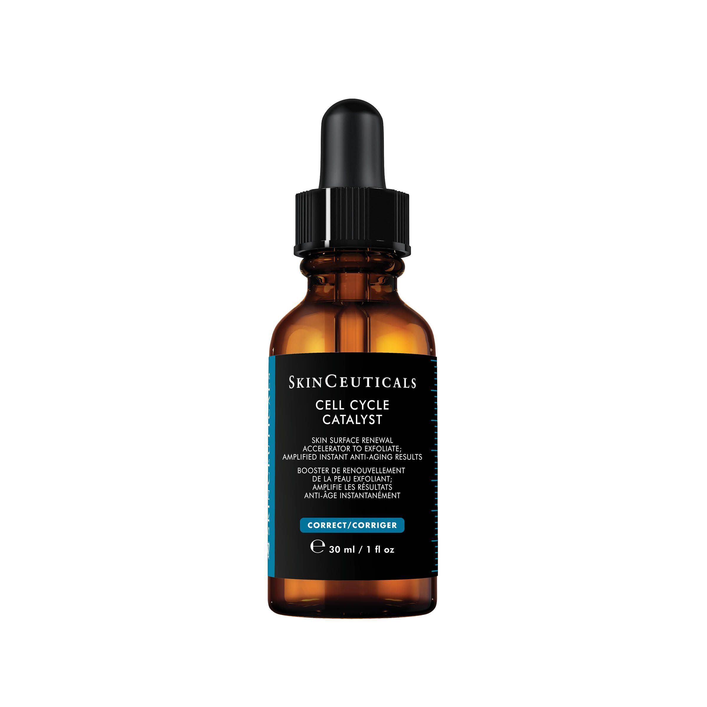 Braunes Glasflaschchen mit Pipette, SkinCeuticals Cell Cycle Catalyst, 30 ml, fur die Hauterneuerung.