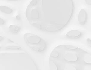 Abstract white organic structures with hollowed shapes, creating a contemporary architectural or artistic design.